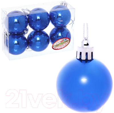 Набор шаров новогодних Серпантин Глянец 183-835 4см