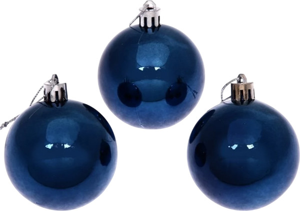 Набор шаров новогодних Серпантин Глянец 201-0837 6см - фото