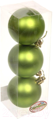 Набор шаров новогодних Серпантин Матовый 201-1292 6см - фото