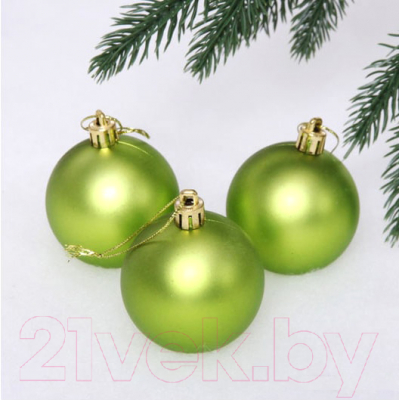 Набор шаров новогодних Серпантин Матовый 201-1292 6см