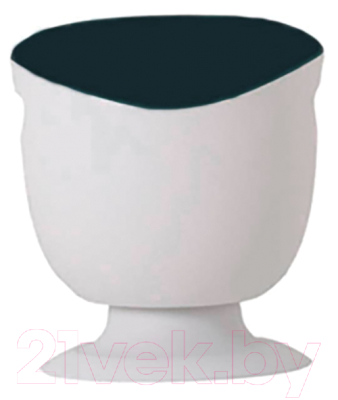 Табурет офисный Chair Meister Tulip (пластик белый/ткань серая) - фото