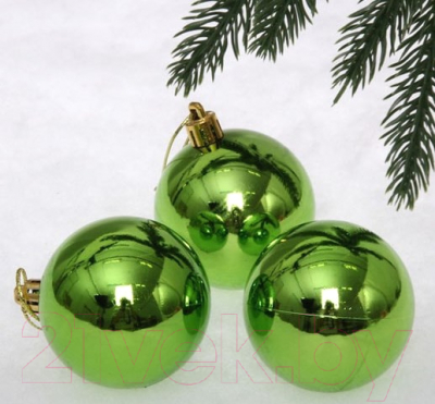 Набор шаров новогодних Серпантин Глянец 201-1294 6см