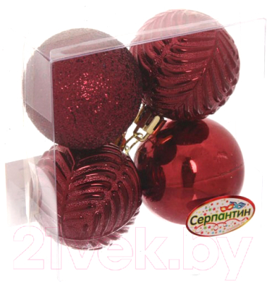 Набор шаров новогодних Серпантин Микс фактур 201-0829 5см