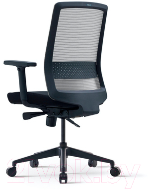 Кресло офисное Bestuhl S30 Black Pl без подголовника с регулируемыми подлокотниками