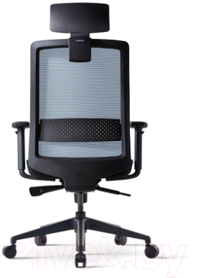 Кресло офисное Bestuhl S30 Black Pl с подголовником и подлокотником