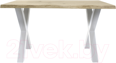 Обеденный стол Buro7 Икс с обзолом и сучками 150x80x76