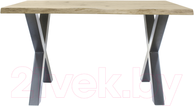 Обеденный стол Buro7 Икс с обзолом и сучками 150x80x76