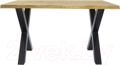 Обеденный стол Buro7 Икс с обзолом и сучками 150x80x76