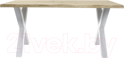 Обеденный стол Buro7 Икс с обзолом и сучками 180x80x76