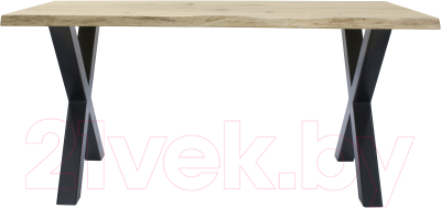 Обеденный стол Buro7 Икс с обзолом и сучками 180x80x76