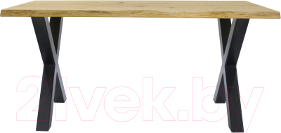 Обеденный стол Buro7 Икс с обзолом и сучками 180x80x76