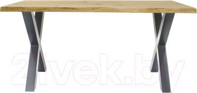 Обеденный стол Buro7 Икс с обзолом и сучками 180x80x76