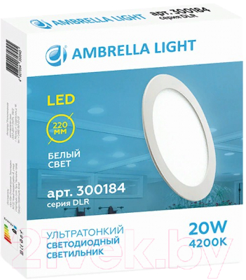 Точечный светильник Ambrella DLR 20W 4200K 185-250V
