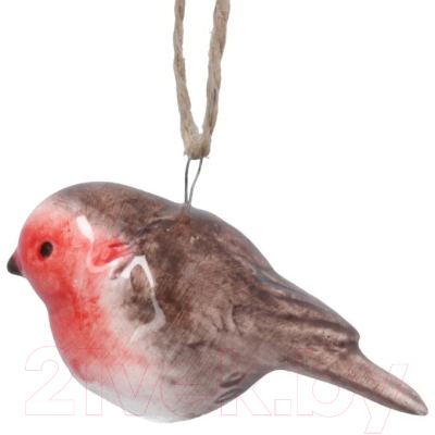 Елочная игрушка Gisela Graham Limited Christmas Farm Снегирь / 17461 - фото