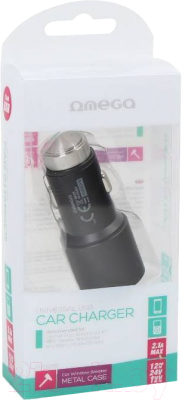 Адаптер питания автомобильный Omega OUCC2MB
