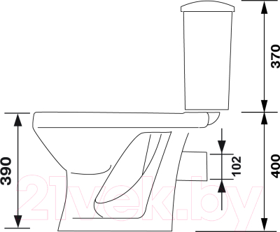 Унитаз напольный Оскольская керамика Суперкомпакт А