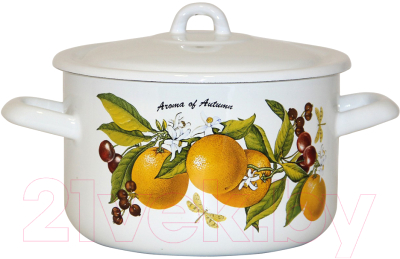 Кастрюля Лысьвенские эмали Фруктовая фантазия С-16111/4 Э - фото