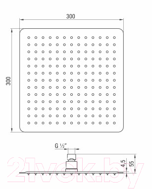 Душевая система со смесителем Deante BXYSX44T-2