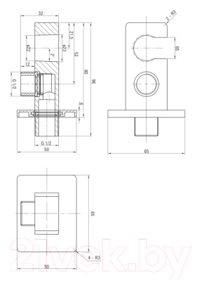 Душевая система со смесителем Deante BXYSX44T-2