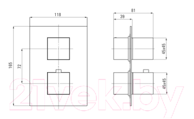 Душевая система со смесителем Deante BXYSX44T-2