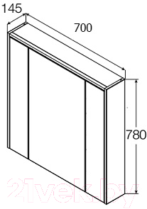 Шкаф с зеркалом для ванной Roca Ronda 70 / ZRU9302969
