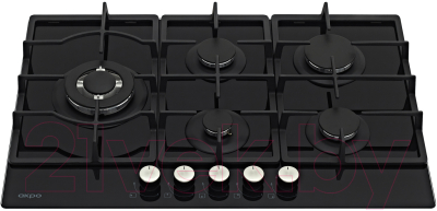 Газовая варочная панель Akpo PGA 755 WGC-T BL