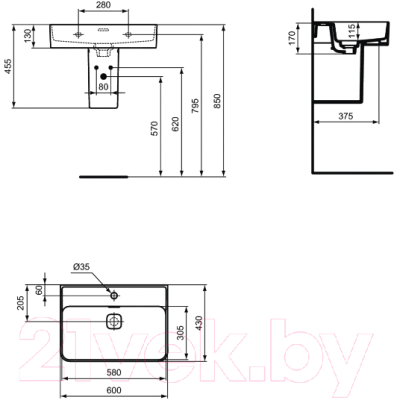 Умывальник Ideal Standard Strada II T300001