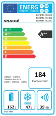Холодильник с морозильником Snaige FR24SM-PRJ30E