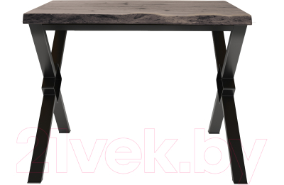 Обеденный стол Buro7 Икс-ромб с обзолом и сучками 120x80x76