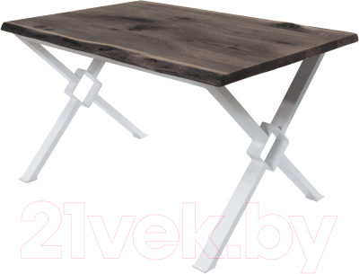 Обеденный стол Buro7 Икс-ромб с обзолом и сучками 150x80x76 - фото