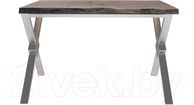 Обеденный стол Buro7 Икс-ромб с обзолом и сучками 150x80x76