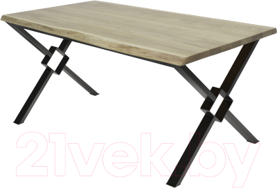 Обеденный стол Buro7 Икс-ромб с обзолом 180x80x76 - фото