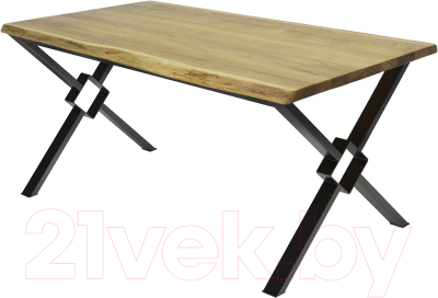 Обеденный стол Buro7 Икс-ромб с обзолом 180x80x76 - фото