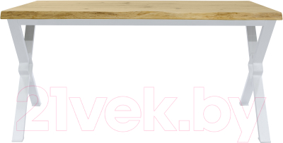 Обеденный стол Buro7 Икс-ромб с обзолом и сучками 180x80x76