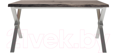 Обеденный стол Buro7 Икс-ромб с обзолом и сучками 180x80x76