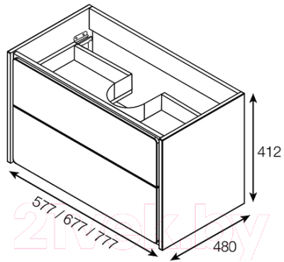 Тумба под умывальник Roca Ronda 80 / ZRU9302965