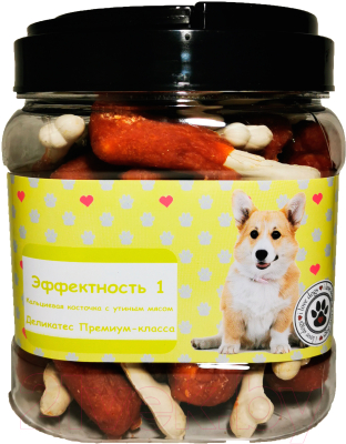 Лакомство для собак O'dog Эффектность. Кальциевая косточка с утиным мясом - фото