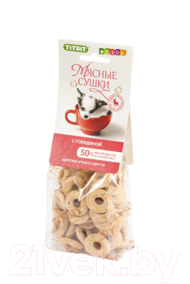 Лакомство для собак TiTBiT Мясные сушки с говядиной / 004982 - фото