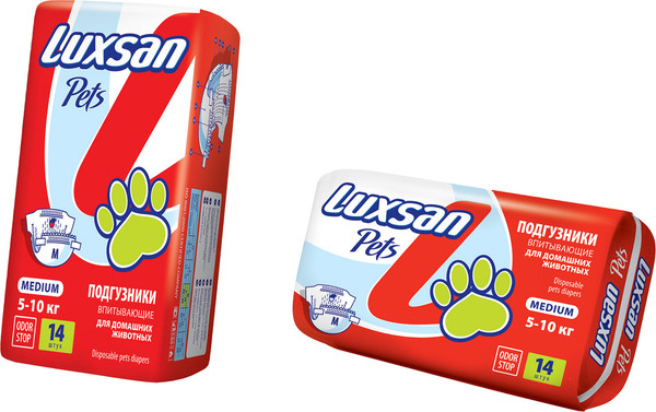 Подгузники для животных Luxsan М 5-10кг