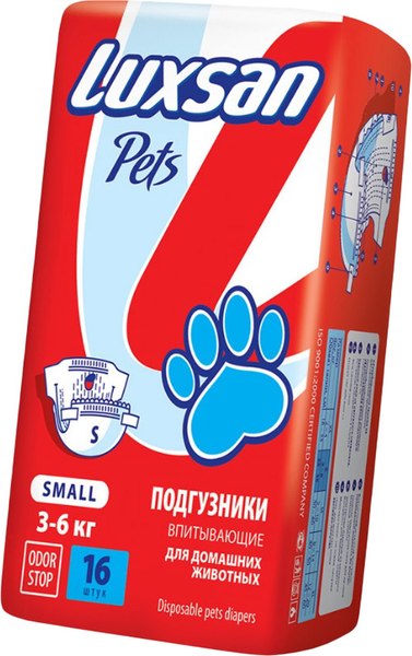 Подгузники для животных Luxsan Premium S 3-6кг - фото