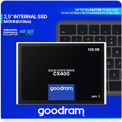 SSD диск Goodram CX400 128GB (SSDPR-CX400-128-G2)