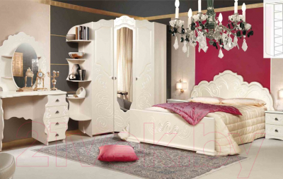 Туалетный столик с зеркалом Мебель-КМК Жемчужина 0380.10