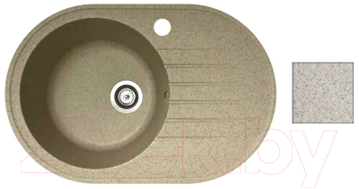 Мойка кухонная БелЭворс Rondo L (темно-бежевый) - фото
