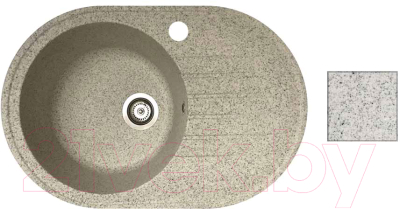 Мойка кухонная БелЭворс Rondo L (олово) - фото