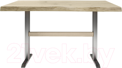 Обеденный стол Buro7 Двутавр с обзолом и сучками 110x80x76