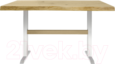 Обеденный стол Buro7 Двутавр с обзолом и сучками 110x80x76