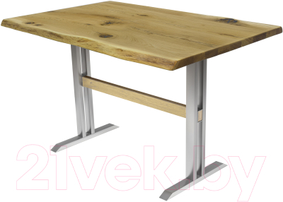 Обеденный стол Buro7 Двутавр с обзолом и сучками 110x80x76 - фото