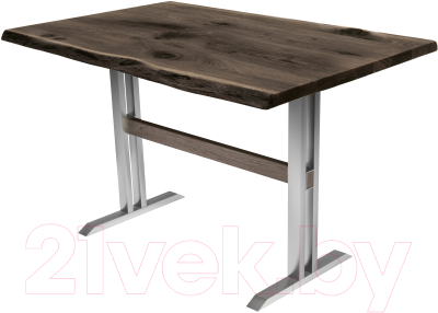 Обеденный стол Buro7 Двутавр с обзолом и сучками 110x80x76 - фото