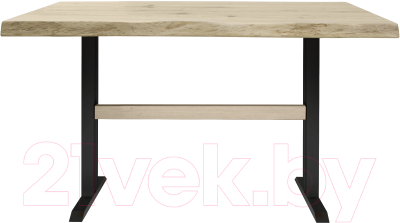 Обеденный стол Buro7 Двутавр с обзолом и сучками 120x80x76