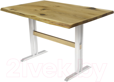 Обеденный стол Buro7 Двутавр с обзолом и сучками 120x80x76 - фото